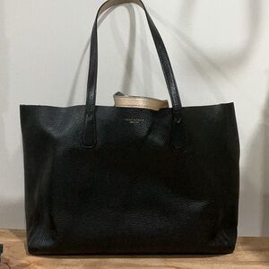 Tory Burch Black and Gold Tote Bag